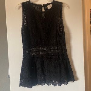 Black lace blouse size XL